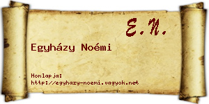 Egyházy Noémi névjegykártya